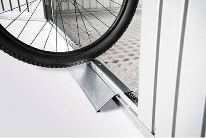 Biohort - Bodenschwelle GERÄTEHAUS L135 - silber - Metall - 14.5/135/7 cm