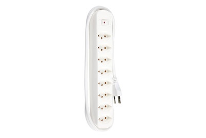 Steckdosenleiste 8X T13 Weiss