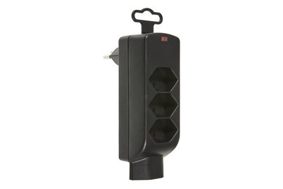 Max Hauri AG 131456 4fach Steckdosen-Verteiler Schwarz
