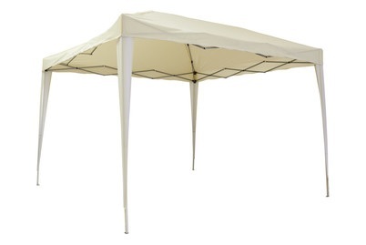 MOOD PAVILLON Klappbar Beige/Weiss 3x3m
