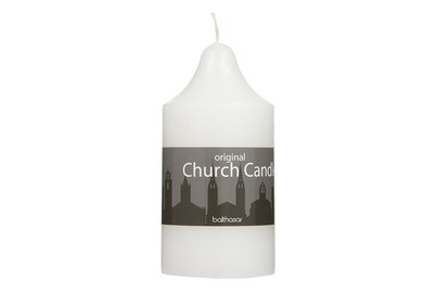CHURCH CANDLE WEISS 7.5X15CM