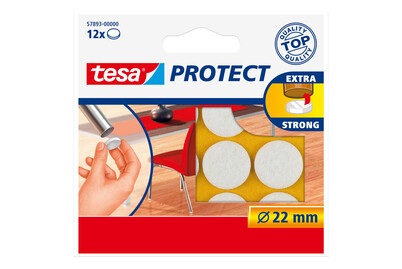 tesa Filzgleiter Weiß (Ø) 22 mm 12 St.
