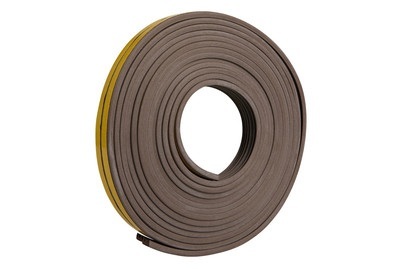 Fenster-/ Türdichtung, braun, 1 - 3,5 mm, Länge 10 m, E - Profil