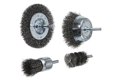Wolfcraft 2133000 Bürsten-Set 4tlg. Stahldraht 1 St.