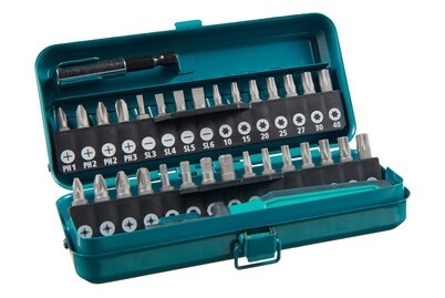 Wolfcraft 1388000 Bit-Set 32teilig Schlitz, Kreuzschlitz Phillips, Kreuzschlitz Pozidriv, Innen-TORX, TORX BO,