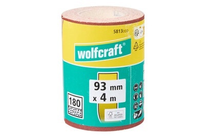 Wolfcraft 5813000 Schleifpapierrolle mit Klett Körnung 180 (L x B) 4 m x 93 mm 1 Rolle(n)