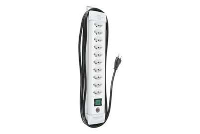 Brennenstuhl 6552010 Steckdosenleiste mit Schalter 10fach Lichtgrau (RAL 7035) CH-Stecker