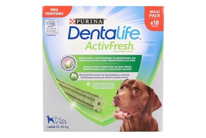 Purina Dentalife Active Fresh Tägliche Zahnpflege-Snacks für grosse Hunde - 18 Sticks