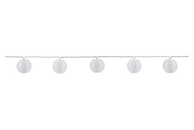 Gardenline LED-Lichterkette mit 10 weissen Lampions | 5.5 m