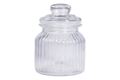 Vorratsglas, gerillt, 11cm ø, 15cm, mit