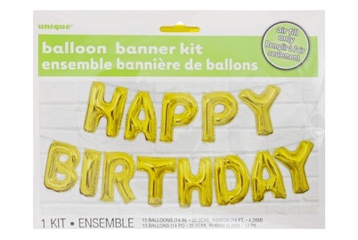 Folienballon Happy-Birthday Girlande