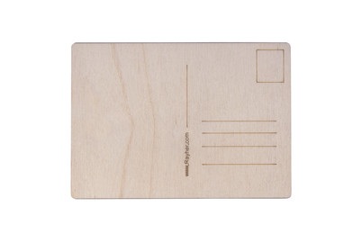 Holz Postkarte, FSC100%, natur