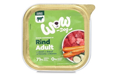 WOW Nassfutter Adult Rind Schale 150g