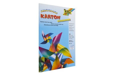 Folia Regenbogenkartonmappe, 10 Blatt