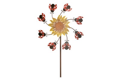 gartec Windrad Blume und Marienkäfer