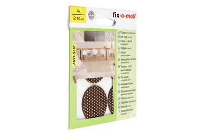 fix-o-moll Anti-Rutsch Filzpads selbstklebend, braun