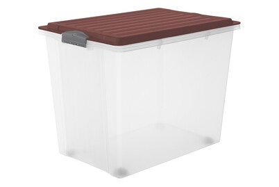 Rotho Stapelbox A3 mit Rollen, 70 l Compact
