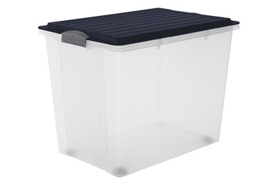 Rotho Stapelbox A3 mit Rollen, 70 l Compact