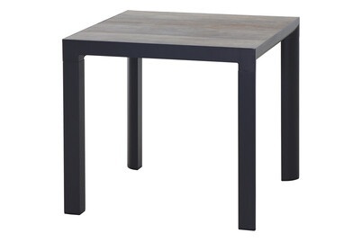 Silva Tisch 80x80 cm Keramik washed grey