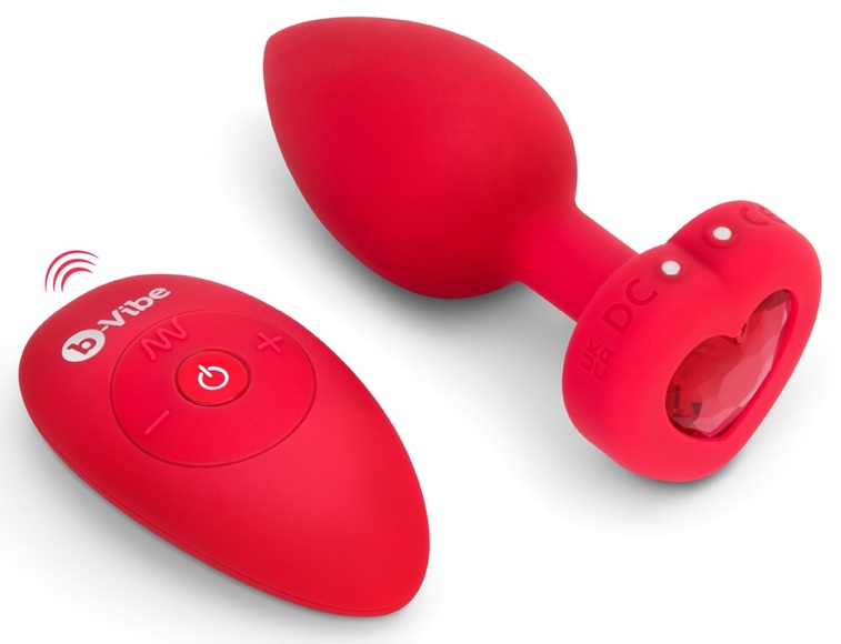 Vibro-Analplug ?vibrating heart? mit funkelndem Herz-Stopper
