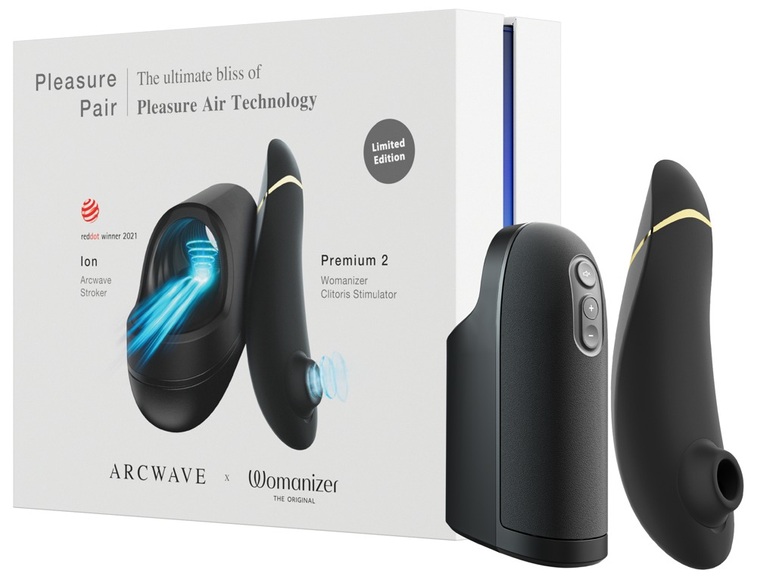 Toy-Set ?Pleasure Pair? mit Arcwave-Masturbator Ion und Womanizer Premium 2