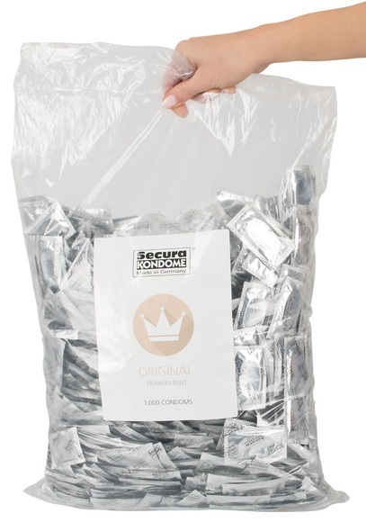 Kondome „Secura Original”, transparent, feucht beschichtet