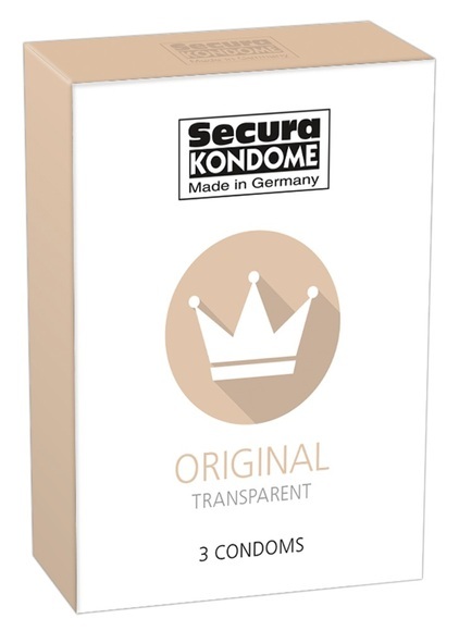 Kondome „Secura Original”, transparent, feucht beschichtet