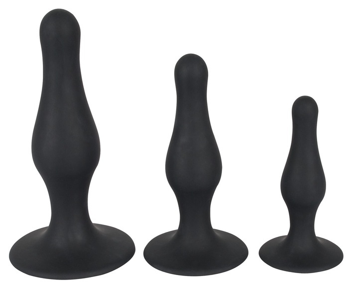 3-teiliges Analplug-Set aus Silikon