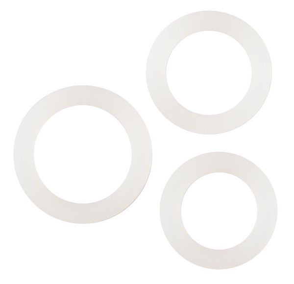 Silicone Cock Rings 3er, Milchig-Transparent, Silikon