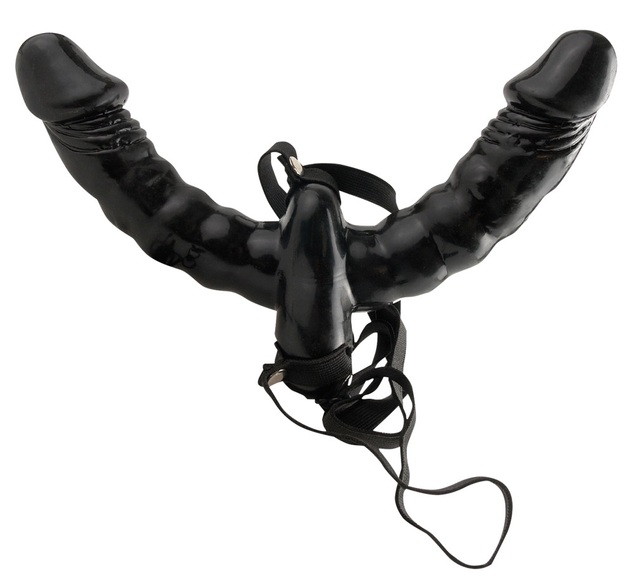 Umschnalldildo „Vibrating Double Delight Strap-On“ mit Vibration