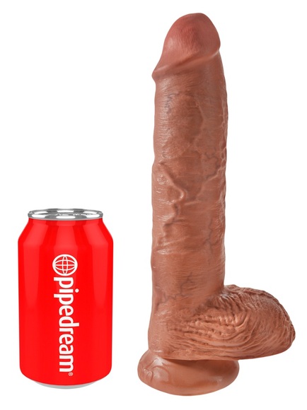 King Cock - King Cock 10 Zoll Balls hautfarben - Dildo