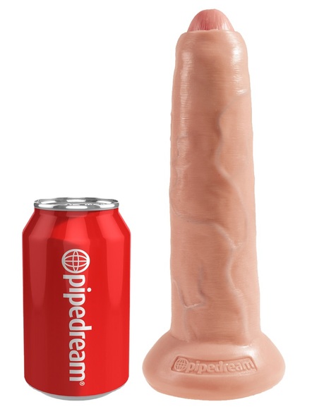 Dildo „King Cock Uncut - Flesh“ im Penislook mit beweglicher Vorhaut