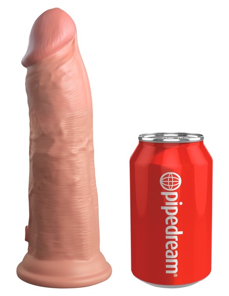 8? Vibrating + Dual Density Silicone Cock