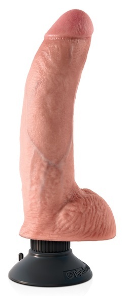 Vibrierender Penis Mit Kugeln 22,9 cm Hautfarbenfarben | Pipedream