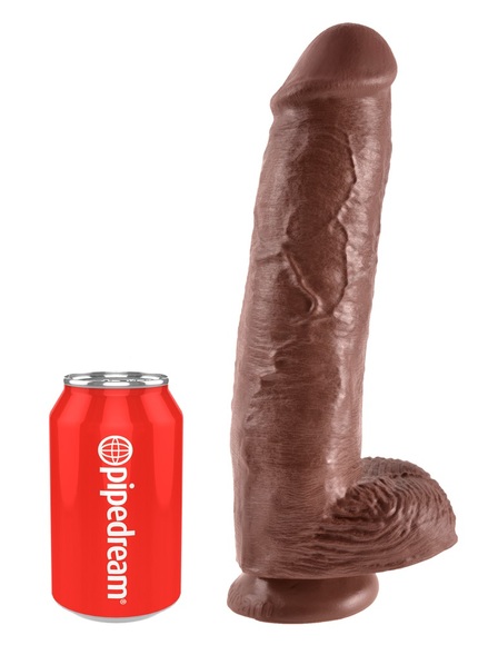 27,9 cm Penis Mit Kugeln Braun | Pipedream