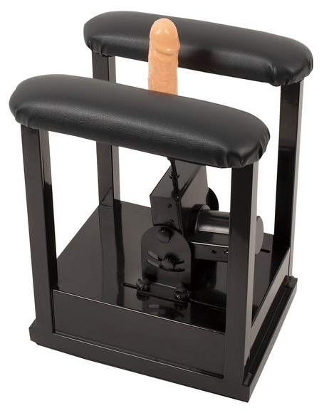 Sexmaschine ?Sit-On-Climaxer? mit Dildo und Komfort-Sitzgestell