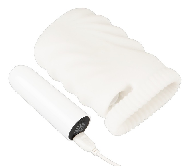 ?Super Soft Masturbator & Vibration? mit Hodenring plus Vibrobullet zum Einsetzen