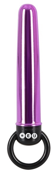 Minivibrator, 13 cm, mit Rückholring, im Metallic-Look