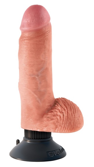 King Cock - Vibro/w.balls - Dildo