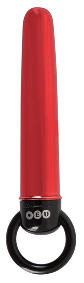 „Vibe rot metallic“, mit Rückholring, 13 cm