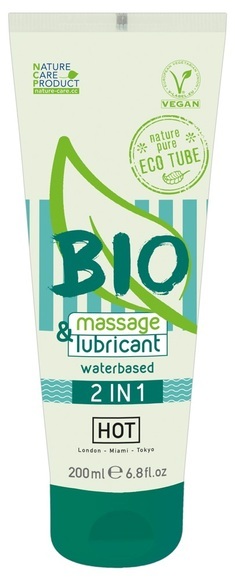 Massage-& Gleitgel „HOT BIO waterbased 2in1“ 100% bio