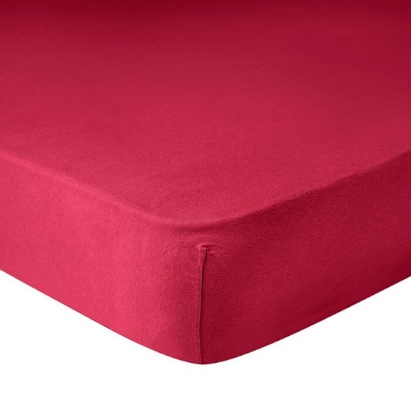 Jersey Fixleintuch für Boxspringbett Superstretch, weinrot