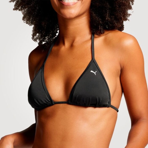 Bikini Oberteil, Triangel Damen Schwarz XL