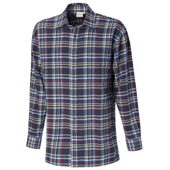 Herren Flanellhemd aus reiner Baumwolle navy