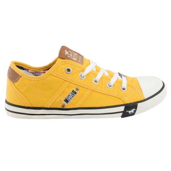 Mustang Schnür-Sneaker Damen gelb