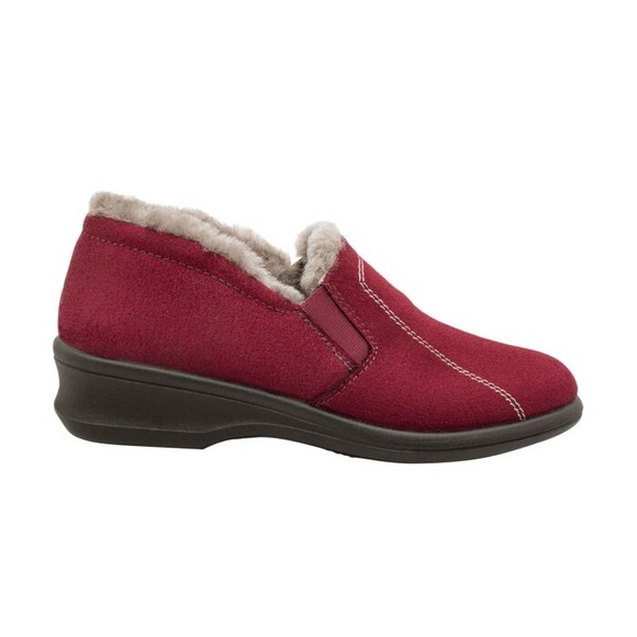 Rohde Hausschuh mit Lammfellfutter für Damen bordeaux, 38.5
