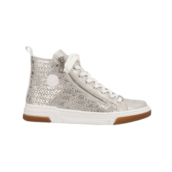 Rieker Damen Schnürschuh Silber