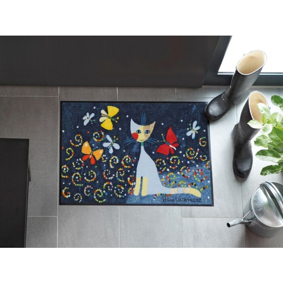 Rosina Wachtmeister Fussmatte Katze & Schmetterlinge