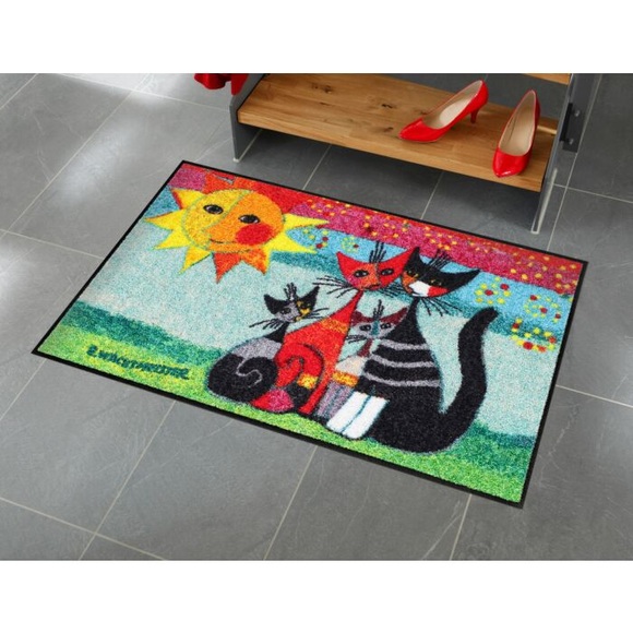 Fussmatte, Rosina Wachtmeister, »Momenti di felicita«, mit Katzenmotiv