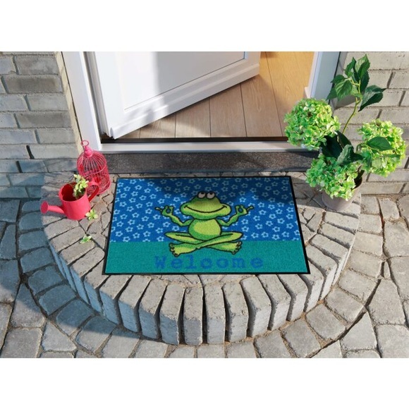 Salonloewe Fußmatte waschbar Yoga Frosch 50x75 cm SLD0512-050x075
